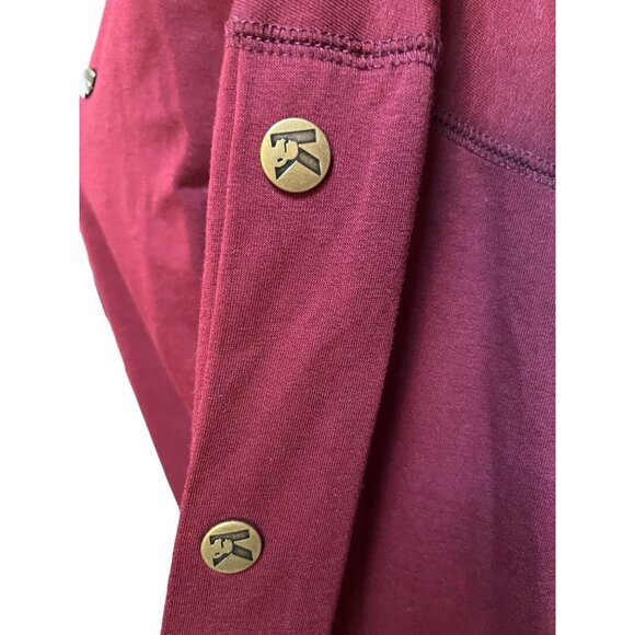 Karl Lagerfeld NWOT Studded Sweatshirt Crimson Red Medium - Picture 5 of 10